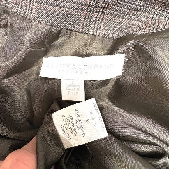 vest NEW YORK & COMPANY 2 vintage peplum brown tweed academia steampunk - Picture 9 of 14